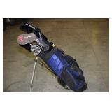 ADAMS BAG WITH ADAMS DRIVERS, IRONS, FAIRWAY
