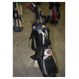 WILSON STAFF BAG AND ADAMS IDEA IRONS, FAIRWAY