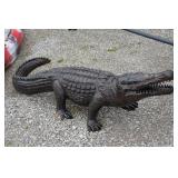 ALUMINUM BRONZE PAINTED GATOR