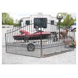 2PC 8FT SECTION HORSE HEAD DIE CUT IRON GATE
