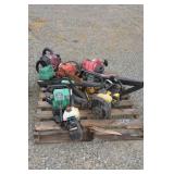 PALLET WITH BLOWERS, CHAIN SAW, ETC...