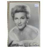 "JOAN FONTAINE" AUTOGRAPHED PHOTO PERSONALIZED TO