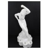 WHITE, CERAMIC, ART NOUVEAU - 9 1/4" HIGH