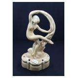 BEIGE SCARF DANCER WITH LEG UP - 6 1/2" HIGH
