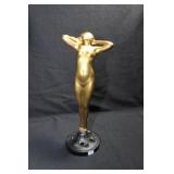 AWAKENING LADY - 11" HIGH - GOLD ON BLACK BASE