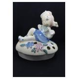 RAGGEDY ANN ON BASE - 5 1/2" HIGH - IVORY/PAINTED
