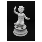 CHILD ON STAND - 5" HIGH - WHITE MARKED: GERMANY