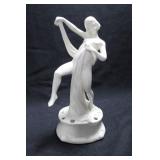 SCARF DANCER WITH RIGHT LEG UP - 8" HIGH - IVORY