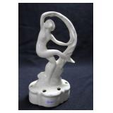 SCARF DANCER WITH LEG UP - IVORY - 6"