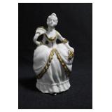 COLONIAL LADY - 6" - WHITE WITH GOLD ACCENTS
