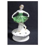BALLERINA IN GREEN DRESS - 7" MARKED: CORONET