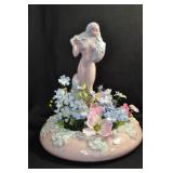 LADY WITH DUCK - 14" - PINK AND BLUE MARKED: