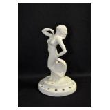 LADY FIGURINE - 7" - WHITE MARKED: MADE IN JAPAN