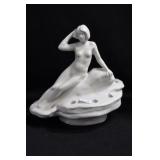 HOBART WOMAN RECLINING ON ROCK - 6" - IVORY