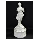 WOMAN ON BASE - 8 1/2" - WHITE MARKED: CROWN/L