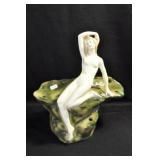 LADY RECLINING ON ROCK - 8 1/2" - ROCK IS