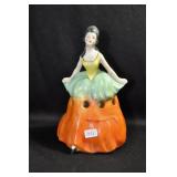SPANISH LADY WITH GREEN AND ORANGE SKIRT - 6 1/2"