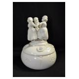 THREE CHILDREN IN COSTUME - 6" - WHITE MARKED: