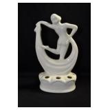 SCARF DANCER WITH LEFT LEG BACK - 8" - WHITE