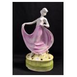 DANCING LADY IN PINK AND GREEN - 9" MARKED: 4272