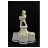 CHERUB WITH RABBIT INSERT WITH BOWL - 8 1/2" HIGH