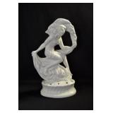 SEATED LADY WITH WHITE SCARF - 9 1/4" - WHITE