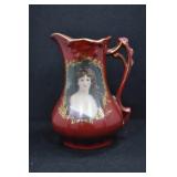PORTRAIT PITCHER VASE - 4" MARKED: FLEUR DE LYS