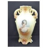PORTRAIT FLOWER VASE - 6 1/4" MARKED: AUSTRIA