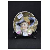 4 PORTRAIT MINIATURE PLATES - 2 1/2" EACH WITH