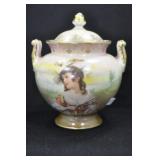 PORTRAIT COVERED BOWL WITH LID - 5" MARKED: ROYAL