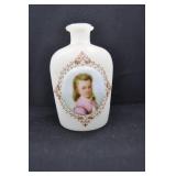 PORTRAIT GLASS VASE - 4" CHIPPED RIM