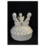 THREE CHERUBS ON DOME - 6" - IVORY
