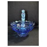 FENTON HOBNAIL BOWL WITH NUDE INSERT - 7" X 6