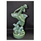 NUDE RIDING FISH - 10 1/4" - BLUE/GREEN