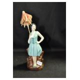 LADY IN TEAL DRESS - 5" PARASOL MAY NOT BE