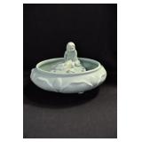 HOBART GIRL WITH DUCK IN BOWL - 7" X 10" - TEAL