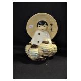 CHINESE MAN WITH BARRELS - 6 1/2" - TAN MARKED: