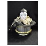 PIERROT CLOWN MIRRORED MUSIC BOX WORKS