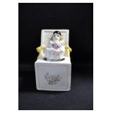 PIERROT CLOWN CERAMIC MUSIC BOX MARKED: SCHMID -