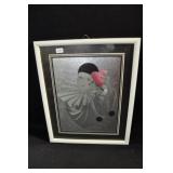 3 PIERROT CLOWN FOIL TYPE PRINTS