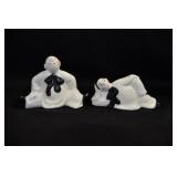 PIERROT CLOWN SALT AND PEPPER SHAKERS - CERAMIC