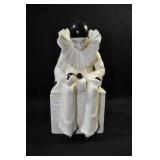 PIERROT CLOWN COVERED BOX MARKED: TASTE SELLER BY