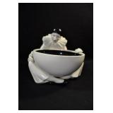 PIERROT CLOWN HOLDING OPEN BOWL