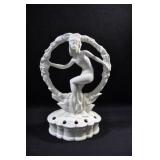 NYMPH IN WREATH CIRCLE - 10" - IVORY MARKED:
