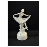 DANCER WITH PLEATED SKIRT - 8 1/2" - IVORY