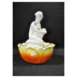 MAIDEN KNEELING IN LOTUS - 6 3/4" - LOTUS IS DEEP