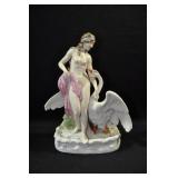 NUDE WITH GOOSE - WINGS SPREAD - 8 3/4" X 7" -