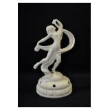 SCARF DANCER WITH RIGHT LEG UP - 8" - IVORY