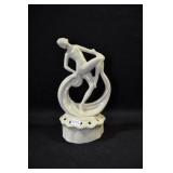 SCARF DANCER WITH KNEE UP - 6 3/4" - IVORY HAIR