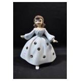 GIRL IN BLUE DRESS WITH BROWN HAIR - 7 1/2"